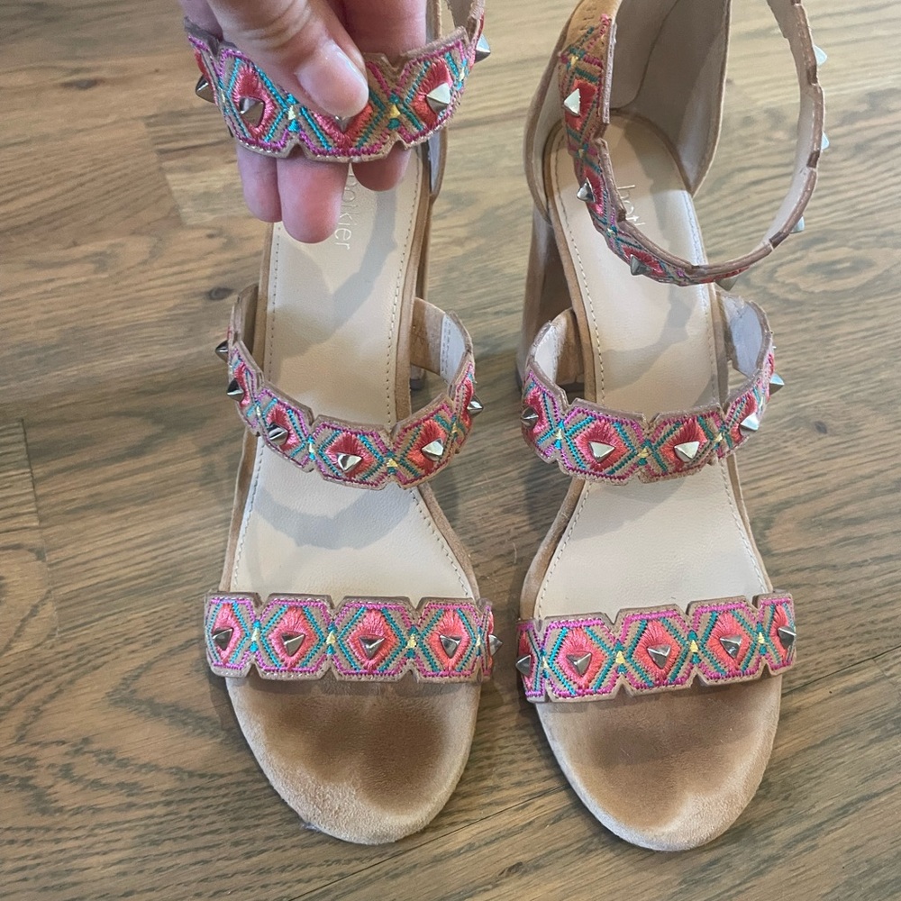 Botkier Multicolor Embroidered Sandals